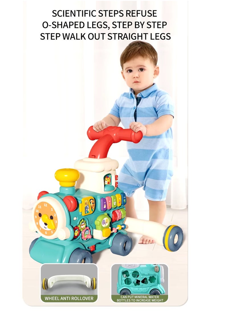 Baby Walker Trolley 5 in 1 Multifunctional Ride-On Train Baby Walker With Wheels And Seat