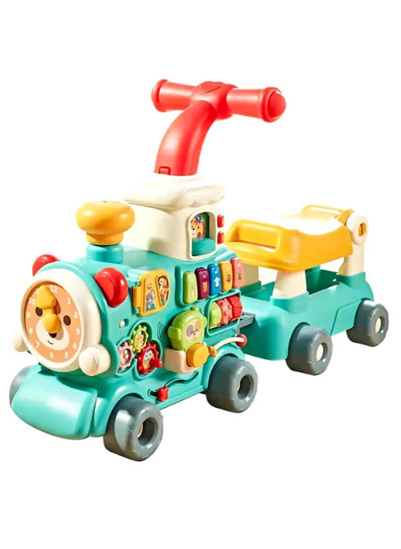 Baby Walker Trolley 5 in 1 Multifunctional Ride-On Train Baby Walker With Wheels And Seat