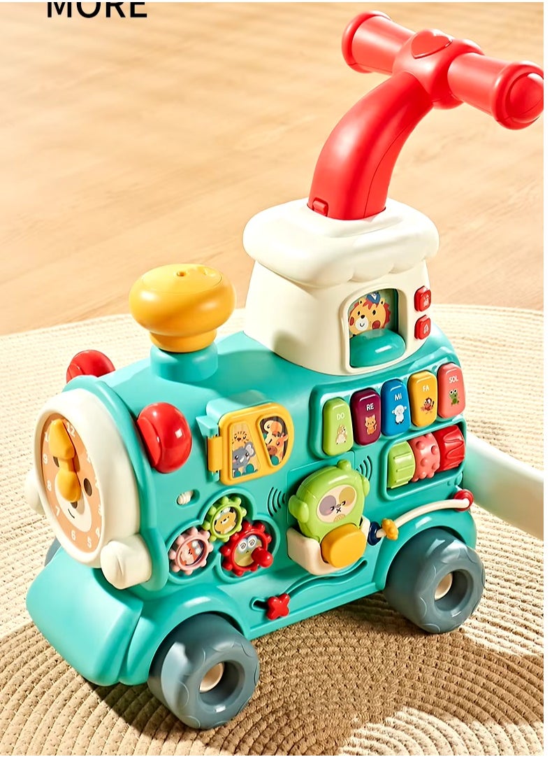 Baby Walker Trolley 5 in 1 Multifunctional Ride-On Train Baby Walker With Wheels And Seat