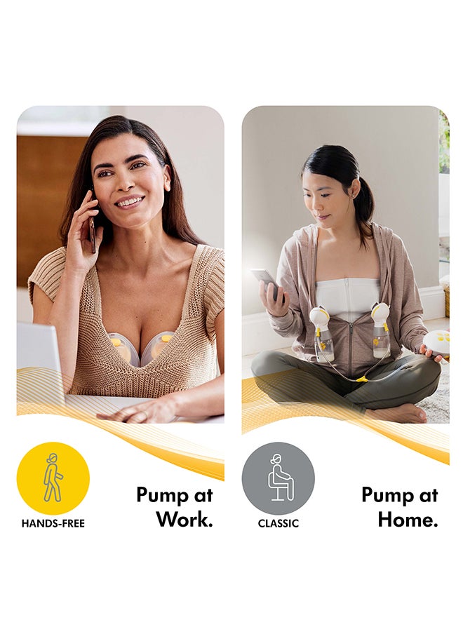 Combo New Swing Maxi Double Electric Breast Pump + Hands-free Breast Milk Collection Cups