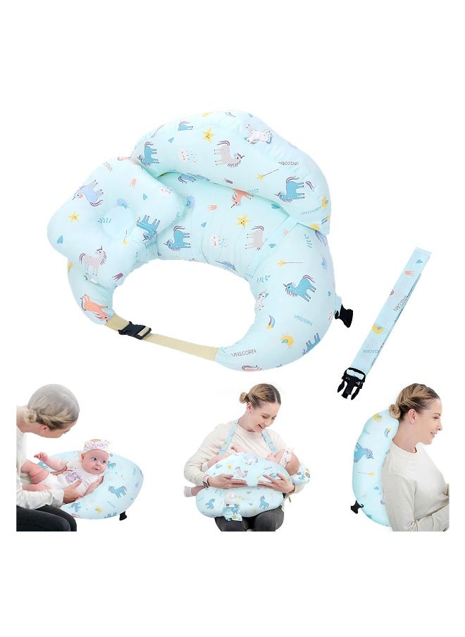 Large Breastfeeding Pillow for Babies: Multipurpose Baby Nursing Pillow, Bed U-Shape Pillow, and Baby Lounger for Newborns (1-12 Months)