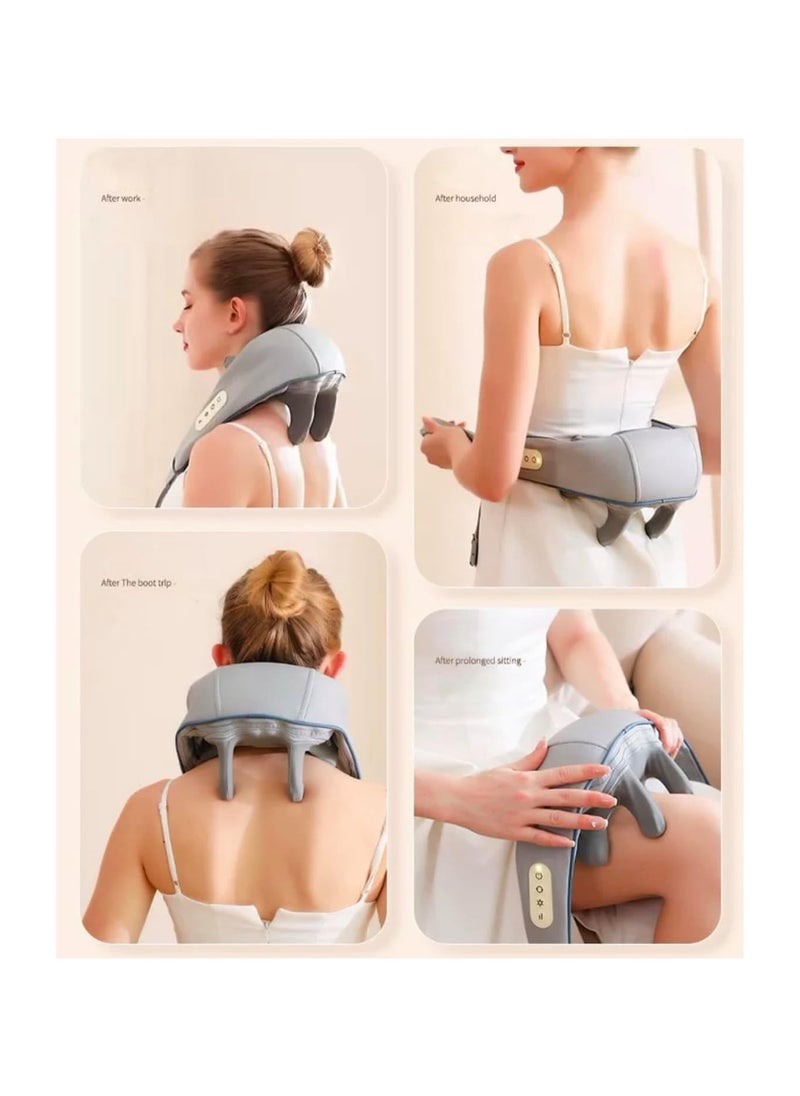 Neck Massager with Heat, Shoulder Massager, Shiatsu Neck and Back Massager, Muscle Pain Relief-Office, Home & Car