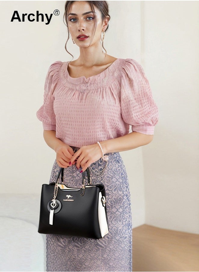 Leather Women Shoulder Bag Elegant Handbag Waterproof Large Capacity Bag for Women