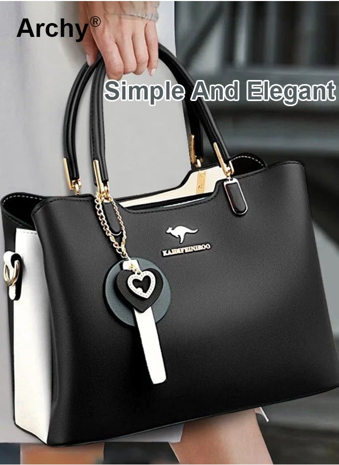 Leather Women Shoulder Bag Elegant Handbag Waterproof Large Capacity Bag for Women