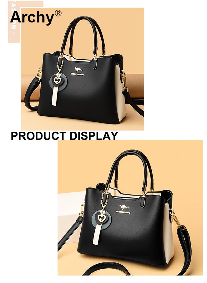 Leather Women Shoulder Bag Elegant Handbag Waterproof Large Capacity Bag for Women