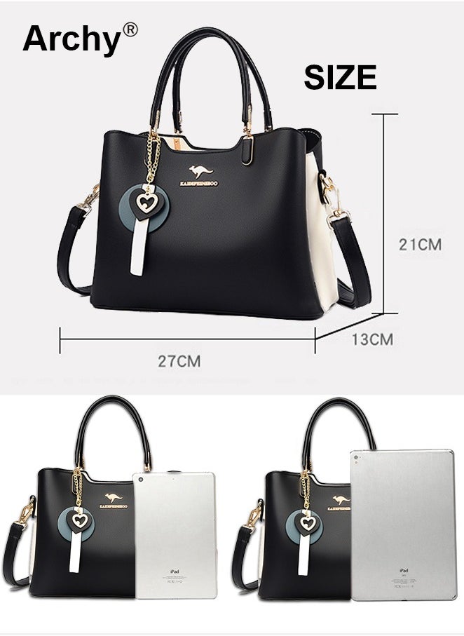 Leather Women Shoulder Bag Elegant Handbag Waterproof Large Capacity Bag for Women