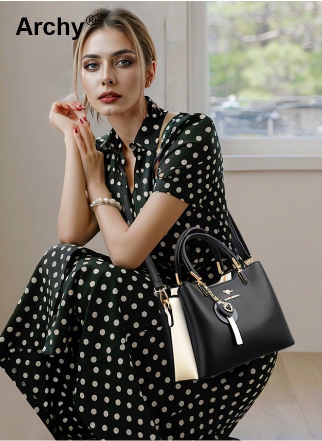 Leather Women Shoulder Bag Elegant Handbag Waterproof Large Capacity Bag for Women