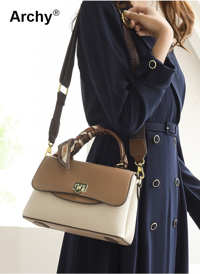 Premium Textured Satchel Handbag for Women Exquisite Elegant Ladies Shoulder Crossbody Bags