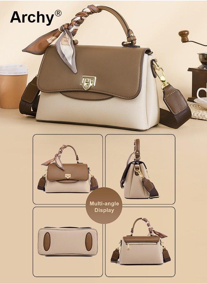 Premium Textured Satchel Handbag for Women Exquisite Elegant Ladies Shoulder Crossbody Bags