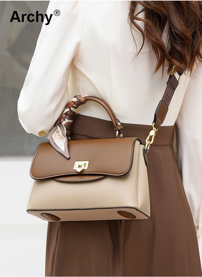 Premium Textured Satchel Handbag for Women Exquisite Elegant Ladies Shoulder Crossbody Bags