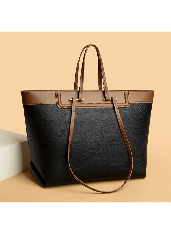 Elegant PU Leather Tote Bag for Women - Versatile Handbag for Office, Errands, & Night Out