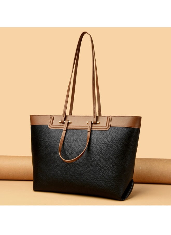 Elegant PU Leather Tote Bag for Women - Versatile Handbag for Office, Errands, & Night Out