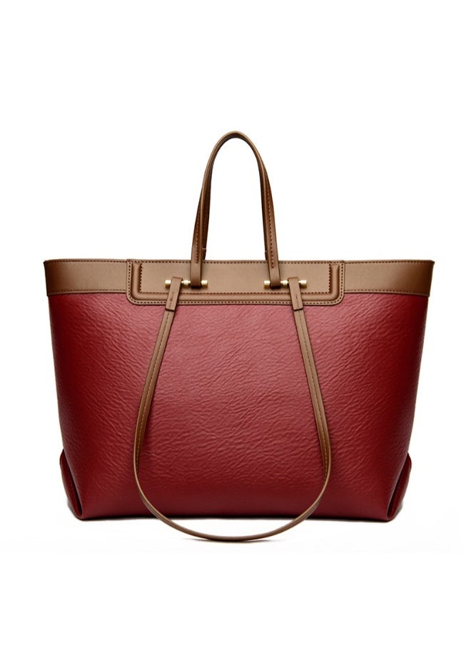 Elegant PU Leather Tote Bag for Women - Versatile Handbag for Office, Errands, & Night Out