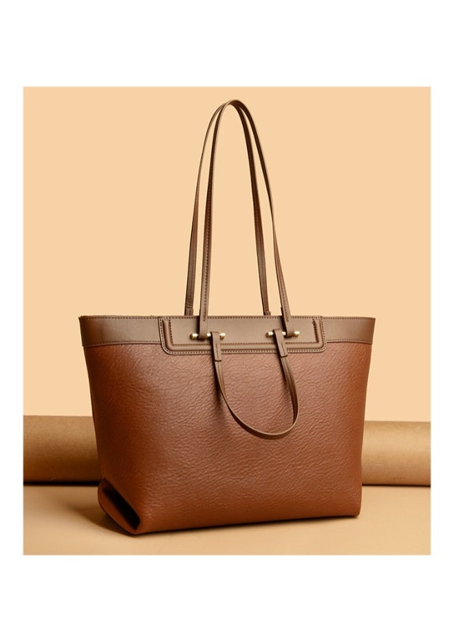 Elegant PU Leather Tote Bag for Women - Versatile Handbag for Office, Errands, & Night Out