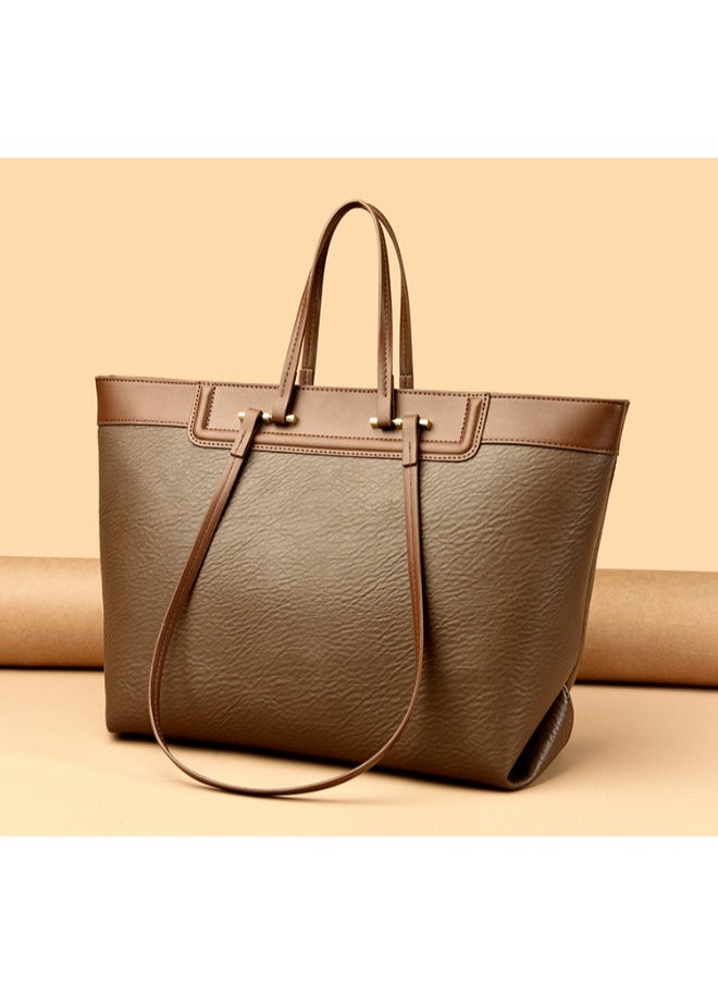 Elegant PU Leather Tote Bag for Women - Versatile Handbag for Office, Errands, & Night Out