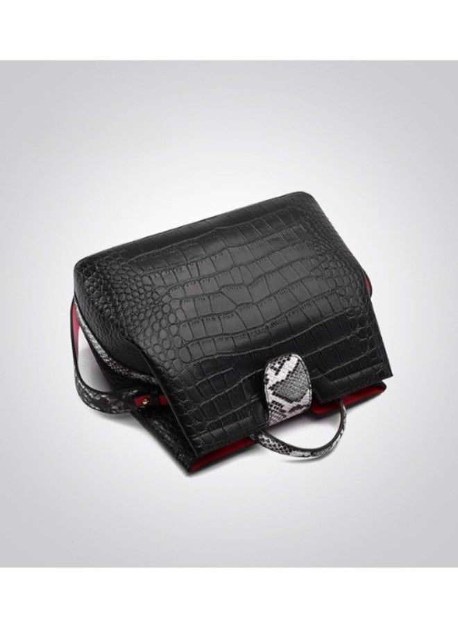 Exquisite Alligator Textured Shoulder Bag - Large Capacity Handbag for Modern Women