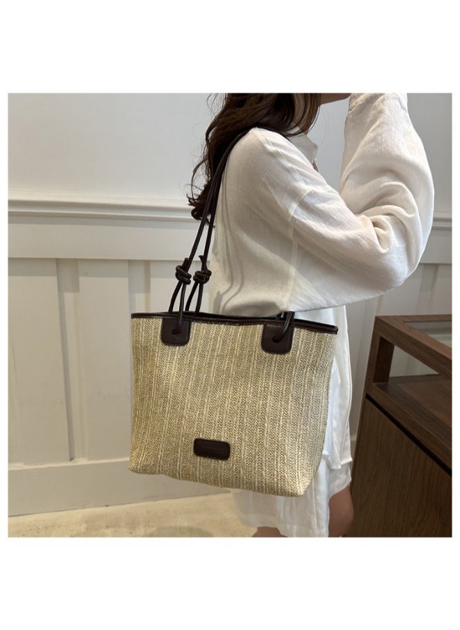 Stunning 2-Piece Woven Straw Tote Bag Set for Women - Fashion-Forward Artisanal Design, Perfect for On-the-Go Style