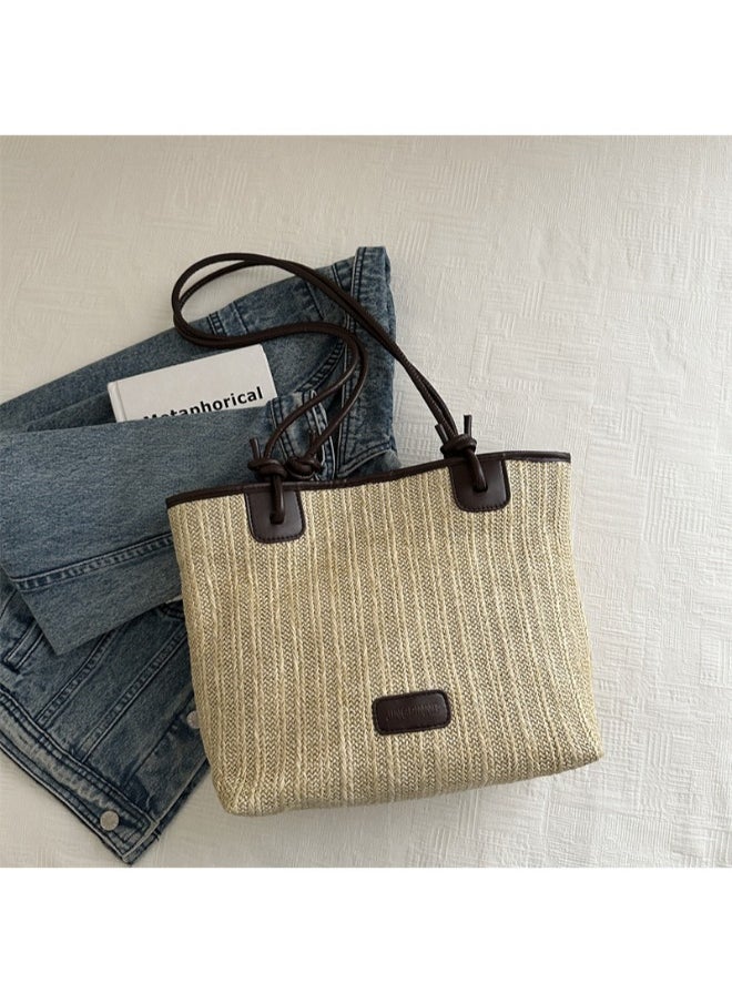 Stunning 2-Piece Woven Straw Tote Bag Set for Women - Fashion-Forward Artisanal Design, Perfect for On-the-Go Style