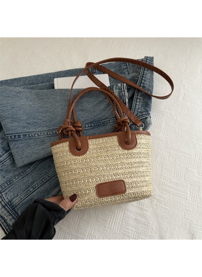 Stunning 2-Piece Woven Straw Tote Bag Set for Women - Fashion-Forward Artisanal Design, Perfect for On-the-Go Style