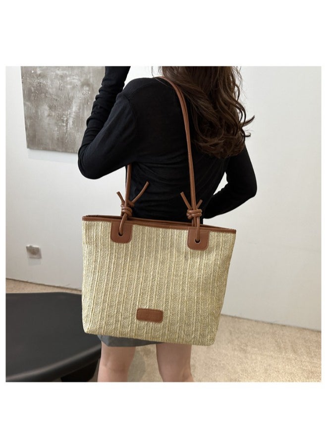 Stunning 2-Piece Woven Straw Tote Bag Set for Women - Fashion-Forward Artisanal Design, Perfect for On-the-Go Style