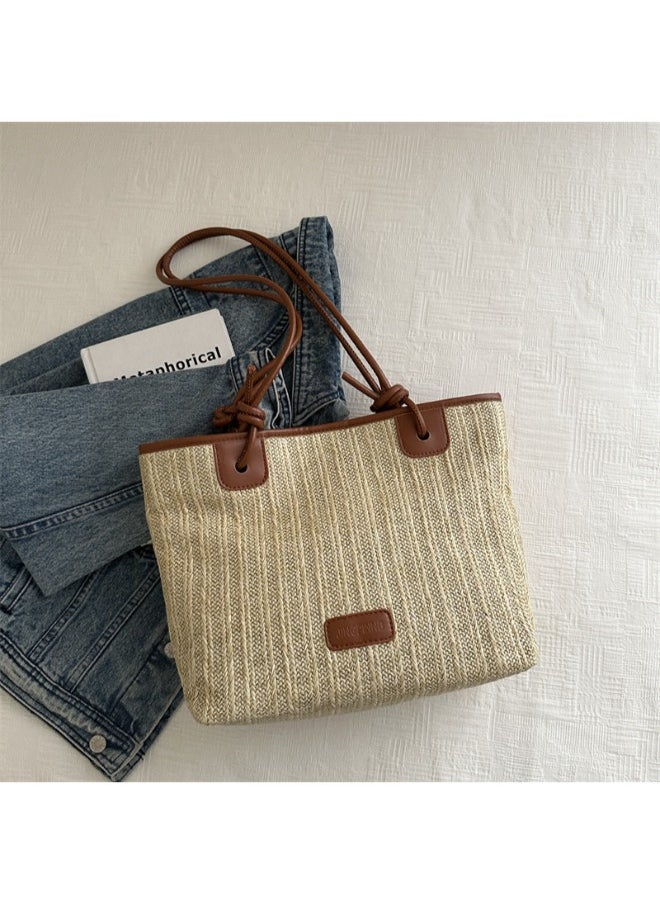 Stunning 2-Piece Woven Straw Tote Bag Set for Women - Fashion-Forward Artisanal Design, Perfect for On-the-Go Style