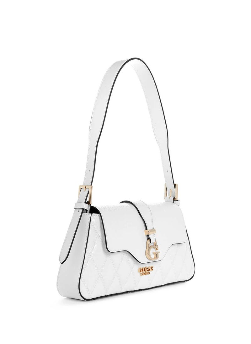 White Logo Adi Shoulder Bag L: 29 W: 5 H: 14cm GG930618  G shine PU