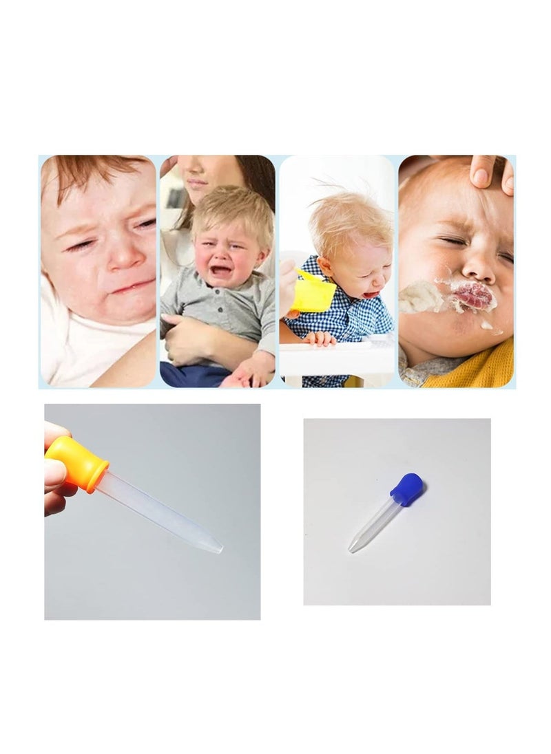 SYOSI Liquid Pipettes Droppers Silicone Clear Medicine Eye Dropper for Kids with Bulb Tip Clean Brush for Candy Mold Gummy Bear Gelatin Maker Oil Science Crafts Projects School Home Supplies 10 Pack