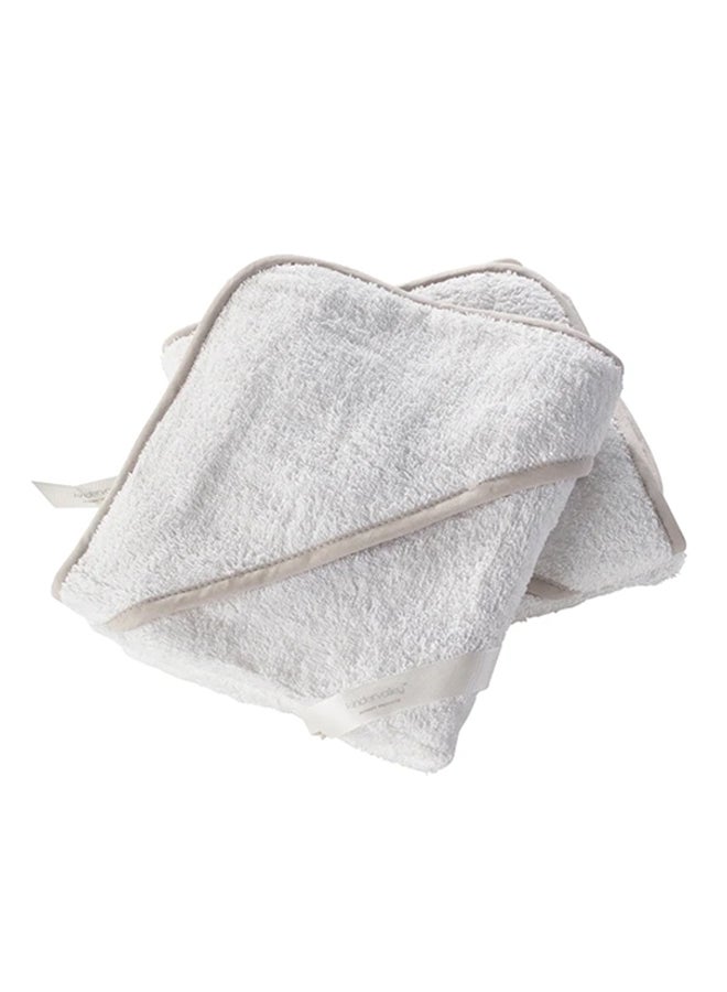 Plain Hooded Towel, Pack Of 2 - White
