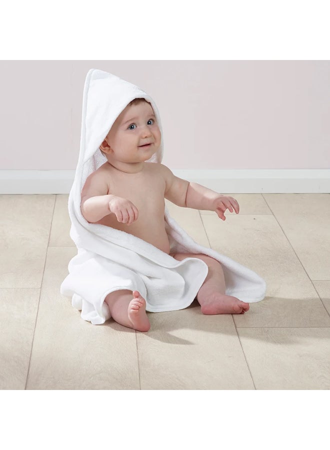 Plain Hooded Towel, Pack Of 2 - White
