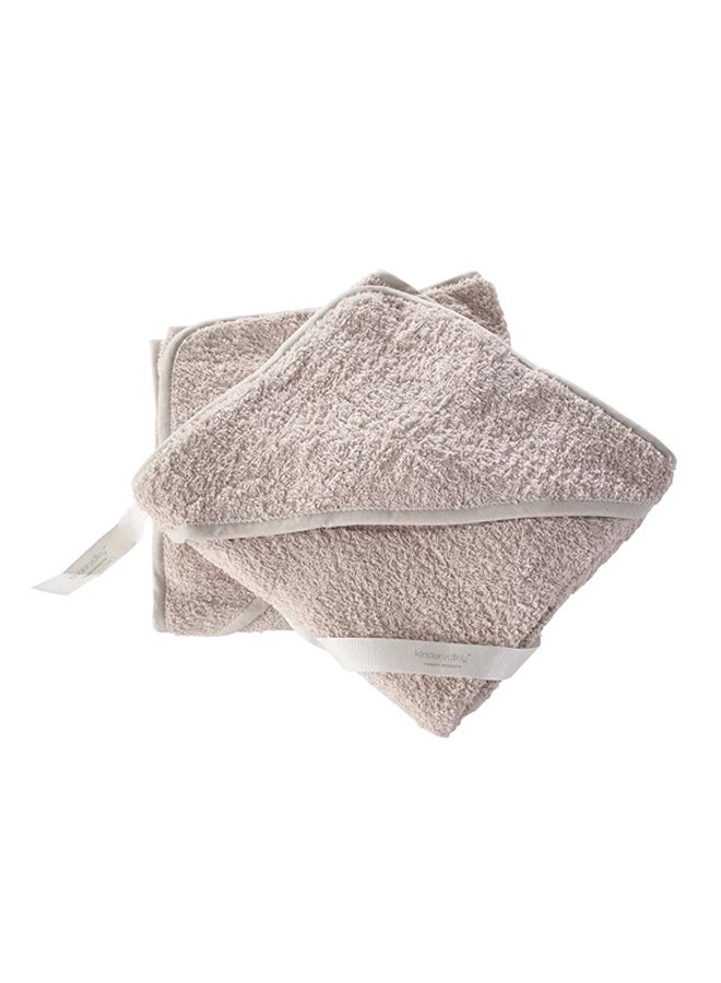 Plain Hooded Towel, Pack Of 2 - Grey