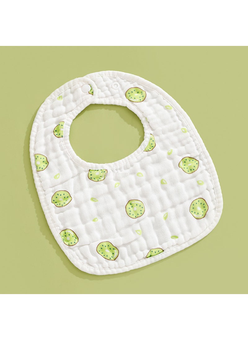 Cotton Printed Baby Bibs Absorbent Thick Towel Kiwi fruit