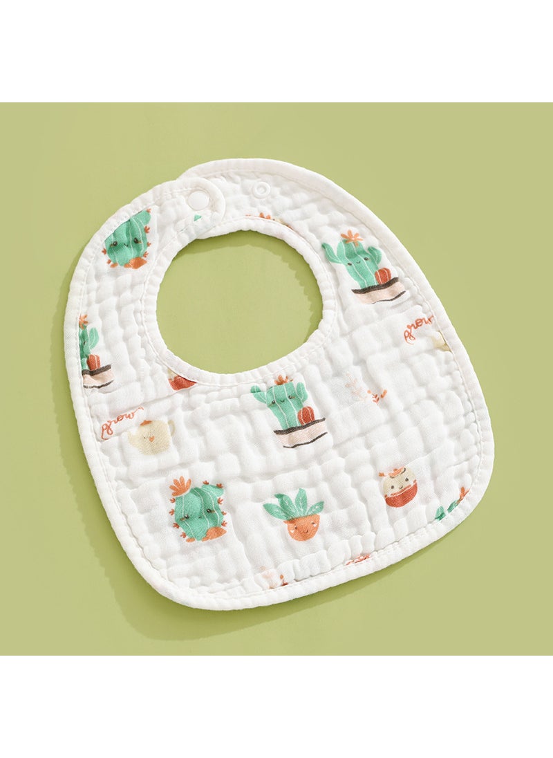 Cotton Printed Baby Bibs Absorbent Thick Towel Plant Party