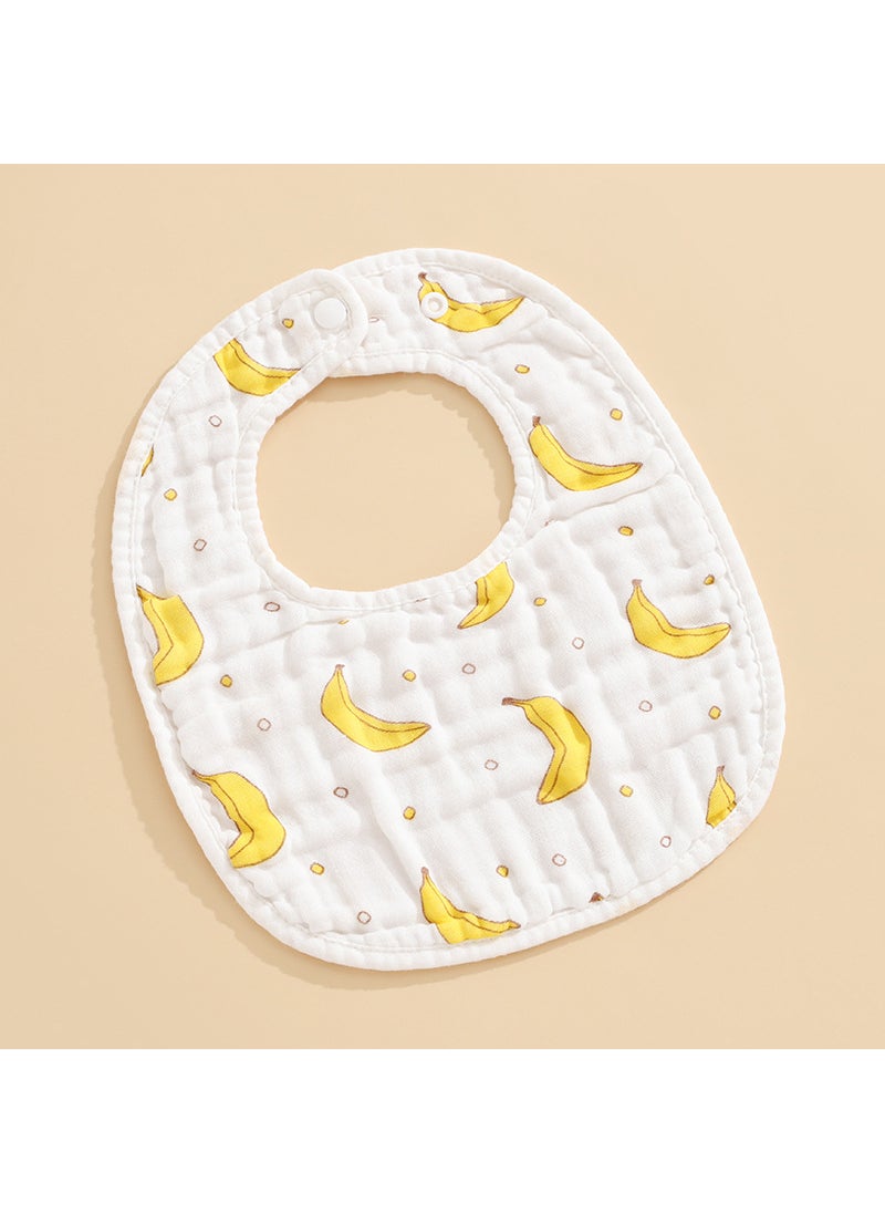 Cotton Printed Baby Bibs Absorbent Thick Towel Banana