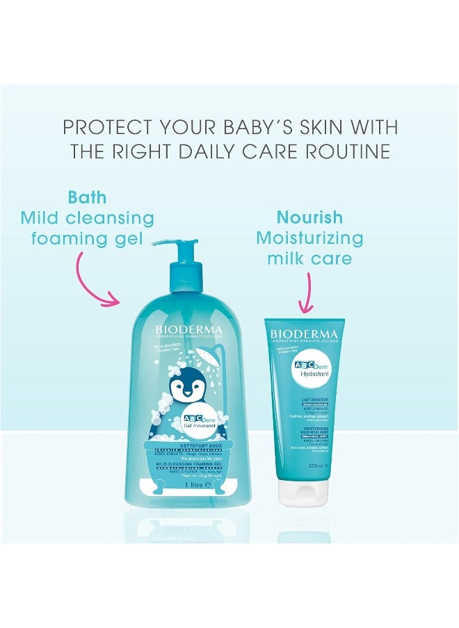 - Abcderm - Cleansing Milk - Baby Wash - Gentle Moisturizing Body Wash For Baby And Children