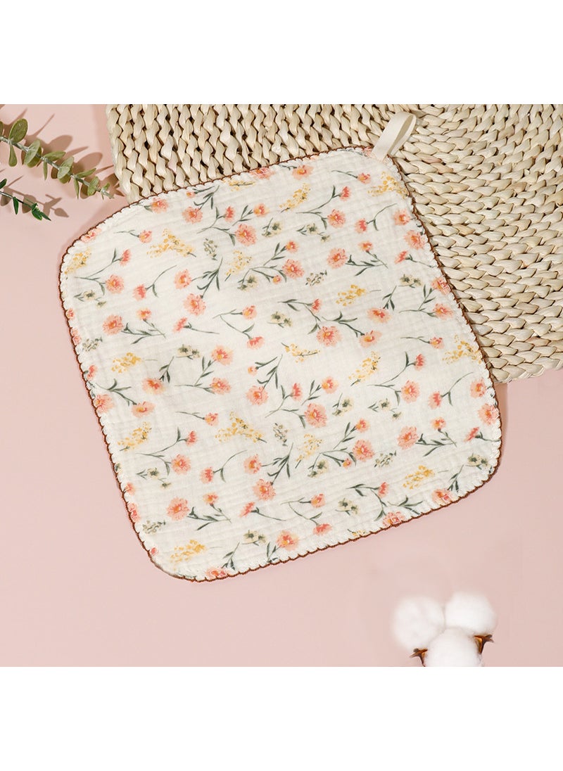 Baby Newborn Cotton Muslin Towel Absorbent Breathable Small Floral-Class A Standard