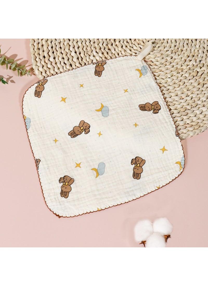 Baby Newborn Cotton Muslin Towel Absorbent Breathable Star Moon Rabbit-Class A Standard