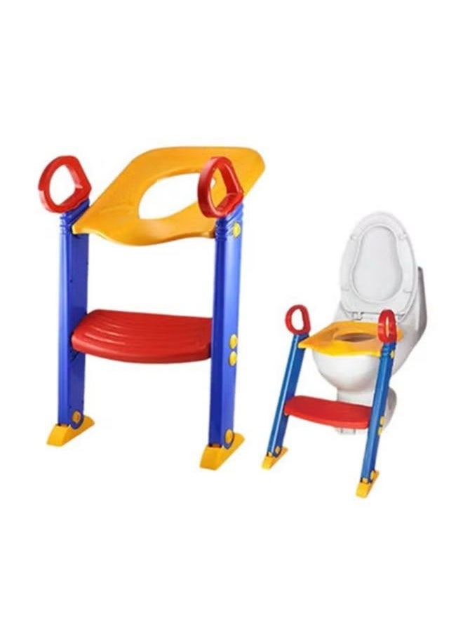 Portable folding children's trainer toilet potty training ladder chair