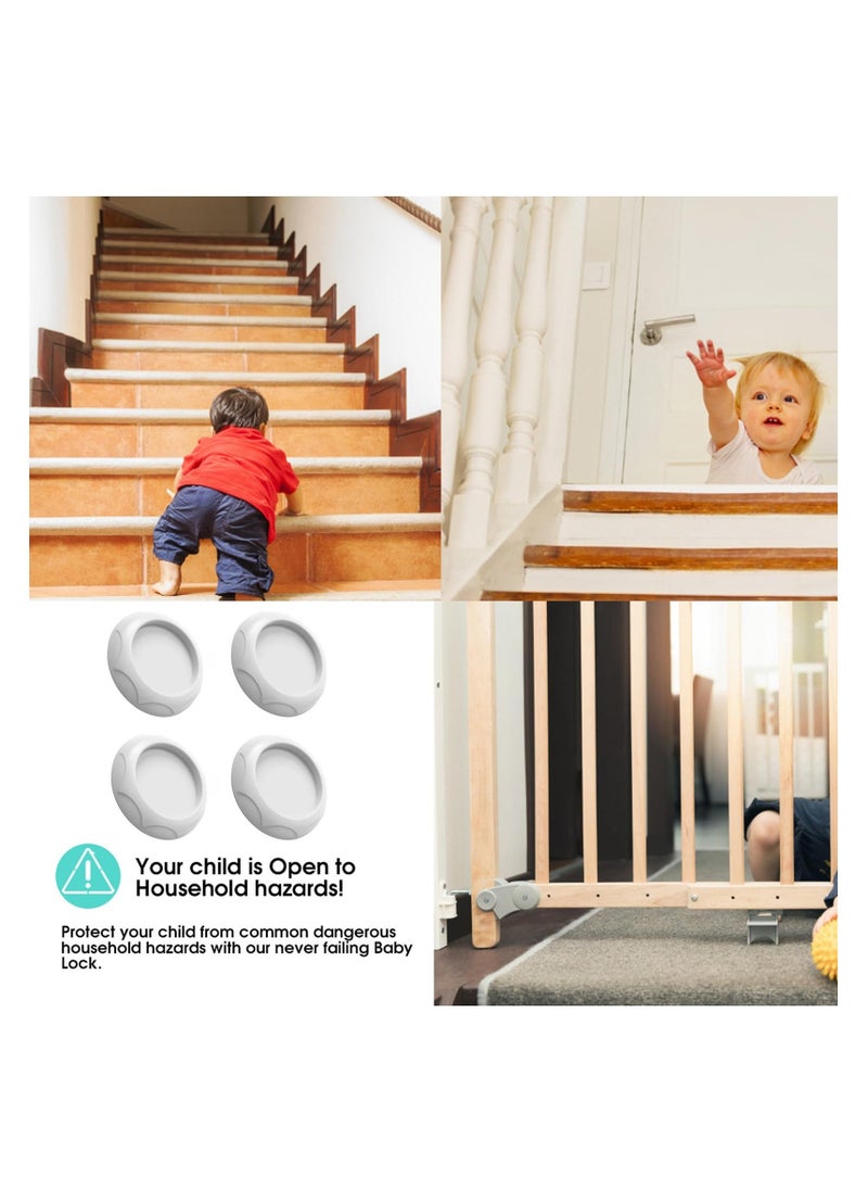 4Pcs Stair Gate Wall Protector Extension Stopper Wall Guard Pads for Stair and Door Surface Protection Babies and Pets Safety Easy Installation and Removal  Multi Application No Screw Need