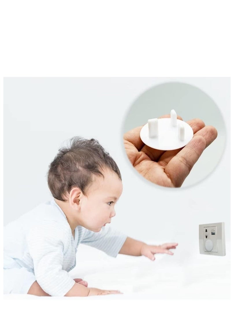 30pcs Plug Socket Covers, White Safety Plastic Outlet Covers Protector Baby Secutity Shock Prevention Ideal for Children Safety at Home and School&Easy Install