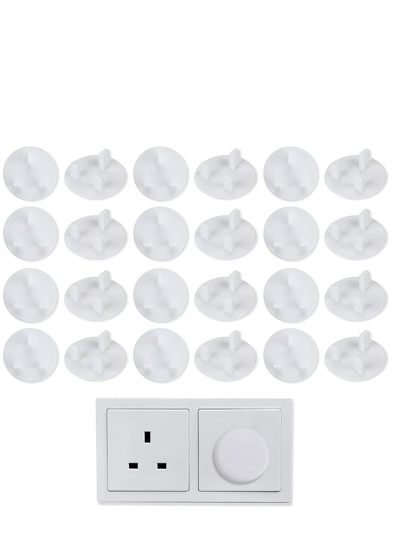 30pcs Plug Socket Covers, White Safety Plastic Outlet Covers Protector Baby Secutity Shock Prevention Ideal for Children Safety at Home and School&Easy Install