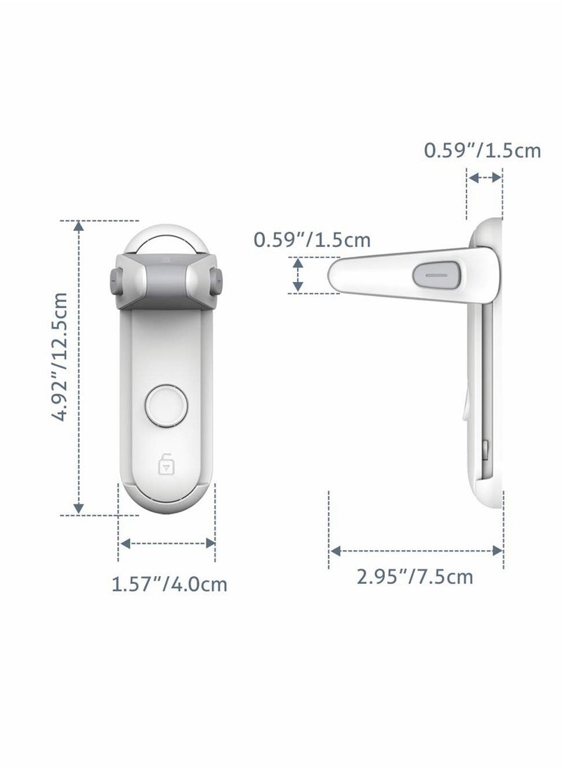 Childproof Door Lever Lock 1 Pack Baby Proofing Handle Child Safety Easy to Install and Use Adhesive no Tools Need or Drill Remove White