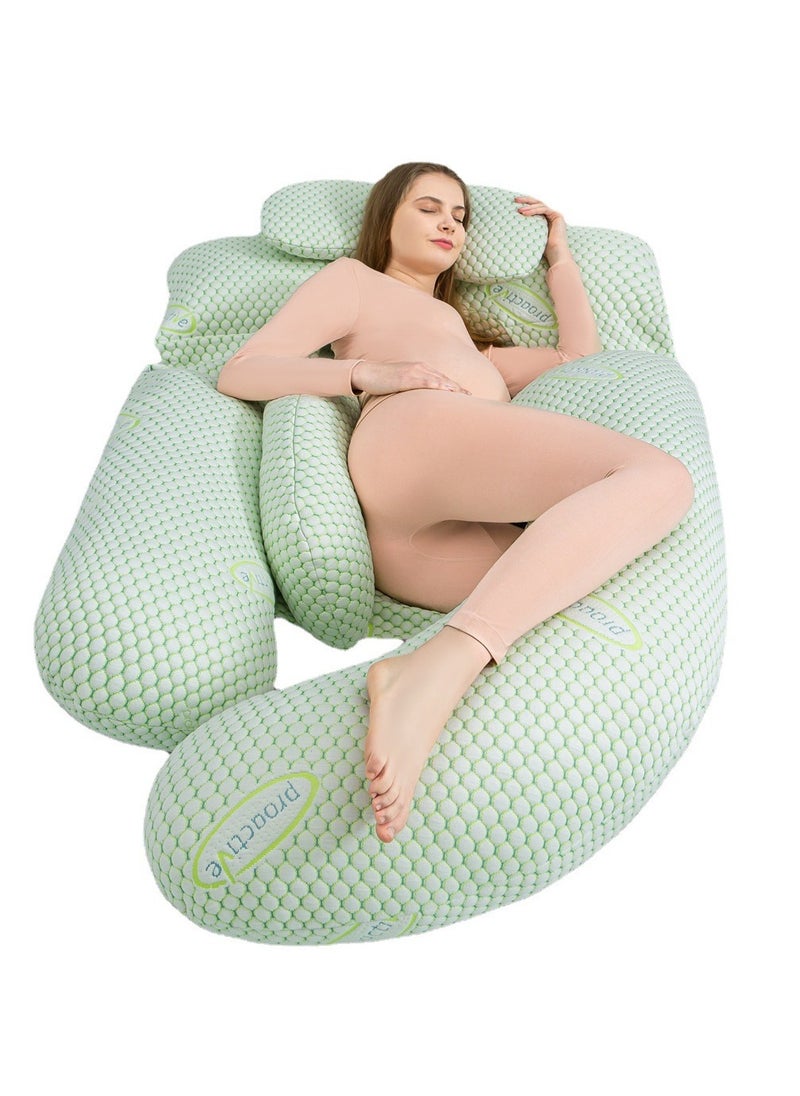 Multifunctional Pillow for Pregnant Women Side-Sleeping Waist Pillow Side-Lying U-Shaped Pillow with Legs and Abdomen Support