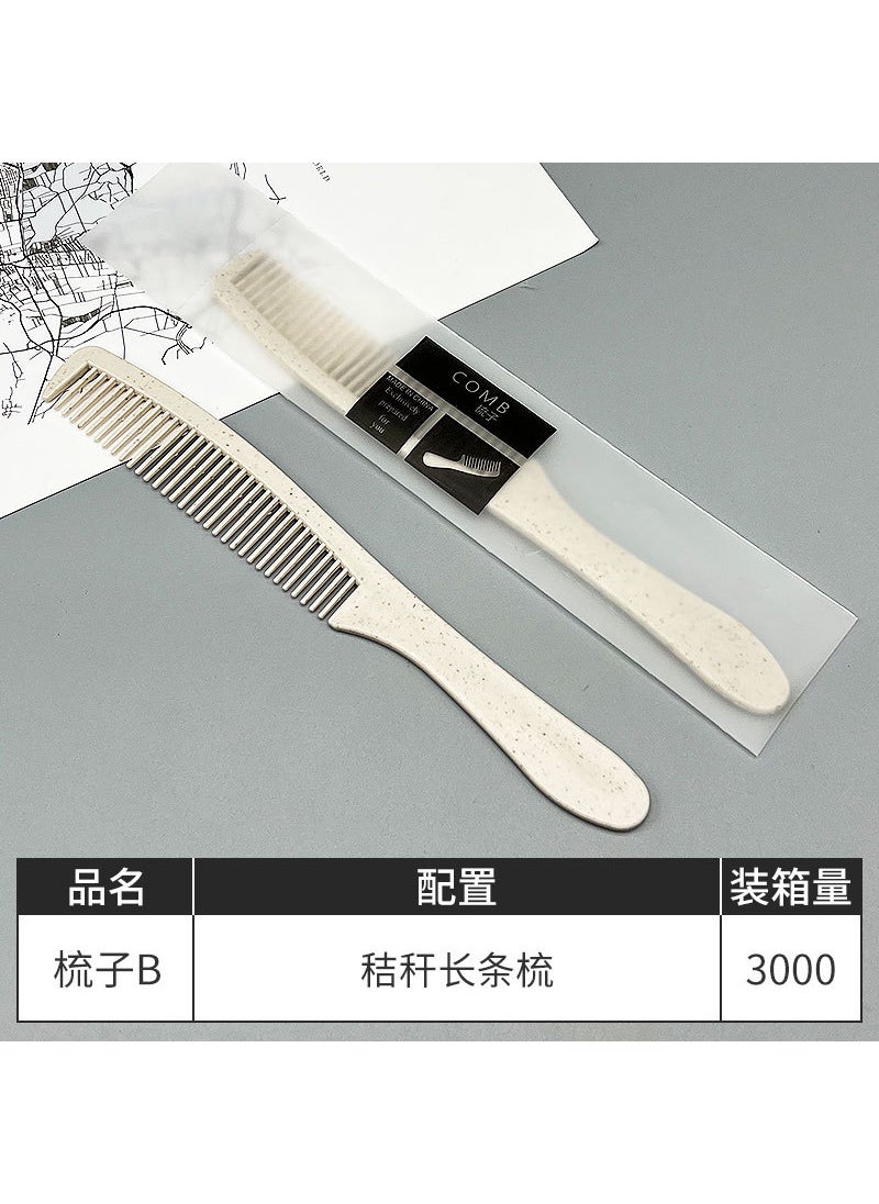 Disposable Toothbrush Home Hotel Supplies Comb [beige straw comb]]