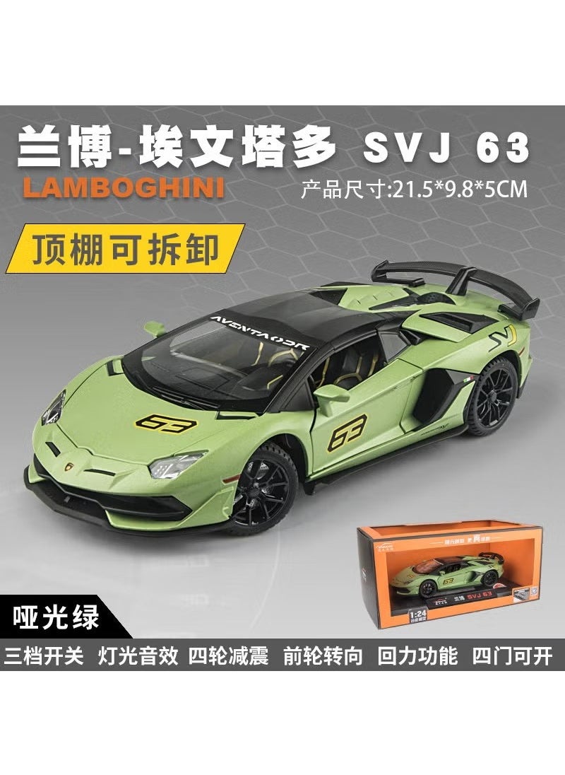 1:24 Toyota Alphard Model Alloy Toy Car1:24 Rambo SVJ63 Green 1:24 Rambo SVJ63 Green