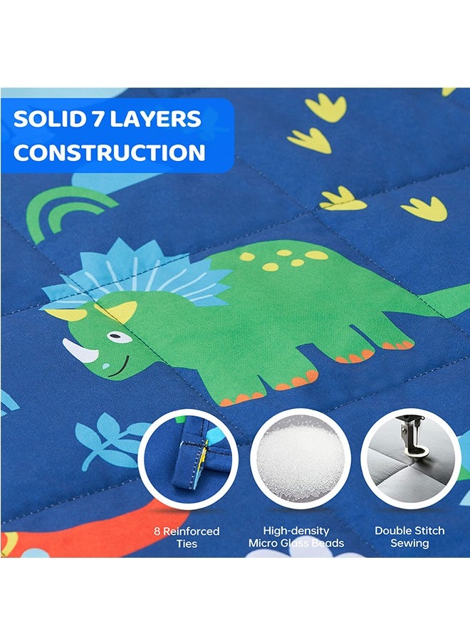 Kids Weighted Blanket, for Boys Cooling Weighted Blanket for Sleeping Kids Grey Heavy Blanket Washable Soft Weighted Throw Blanket for All Season Perfect for 5+ Years 40-60lbs(91 * 122CM,2.27Kg)