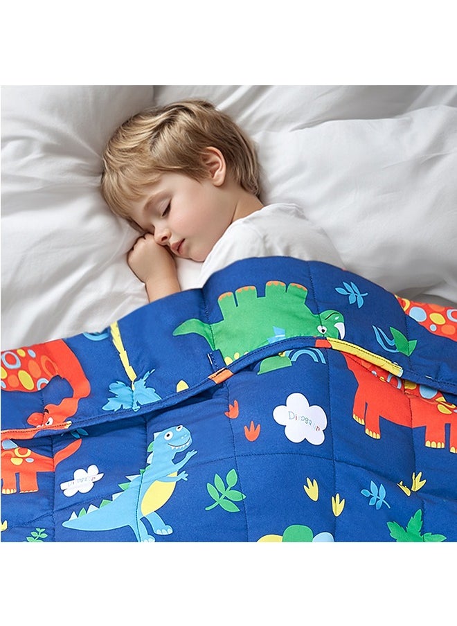 Kids Weighted Blanket, for Boys Cooling Weighted Blanket for Sleeping Kids Grey Heavy Blanket Washable Soft Weighted Throw Blanket for All Season Perfect for 5+ Years 40-60lbs(91 * 122CM,2.27Kg)