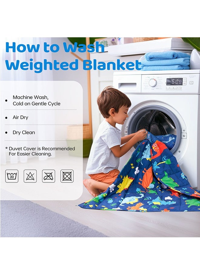 Kids Weighted Blanket, for Boys Cooling Weighted Blanket for Sleeping Kids Grey Heavy Blanket Washable Soft Weighted Throw Blanket for All Season Perfect for 5+ Years 40-60lbs(91 * 122CM,2.27Kg)