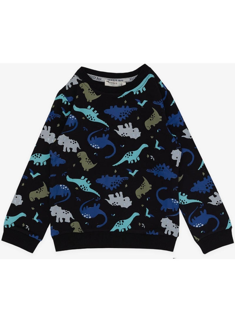 Girls & Boys Boys Tracksuit Set Dinosaur Patterned 1-4 Years, Black