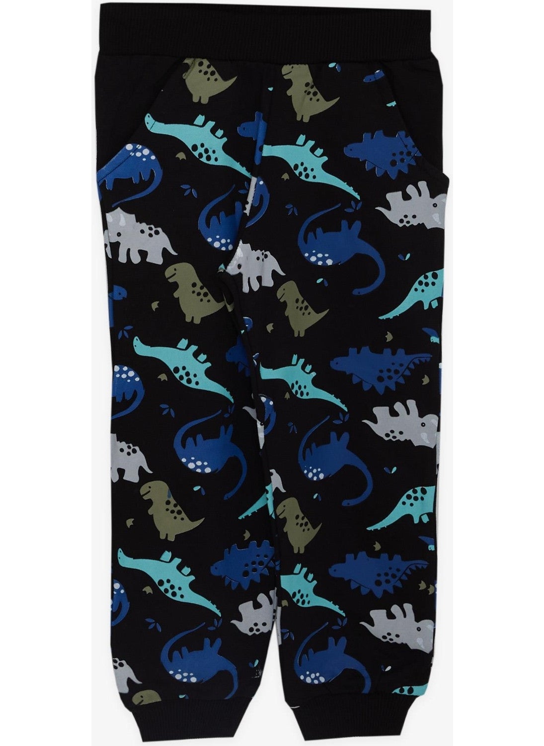 Girls & Boys Boys Tracksuit Set Dinosaur Patterned 1-4 Years, Black
