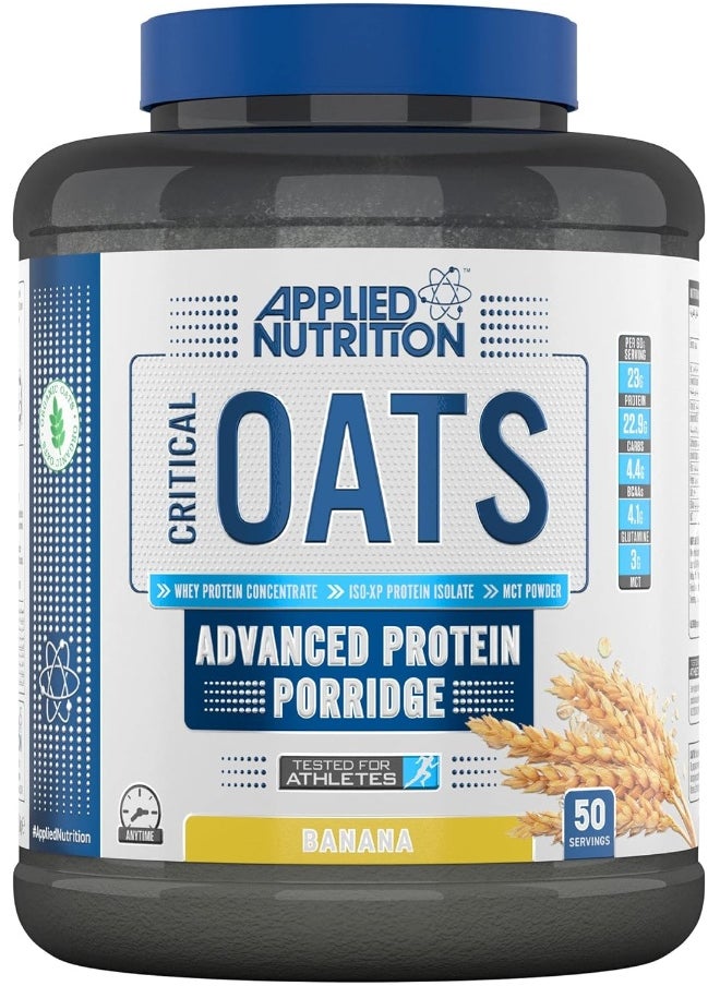 Critical Oats Protein Oats Porridge With Iso-Xp Whey Protein Isolate Healthy Breakfast And High Protein Snack 3Kg 50 Servings Banana